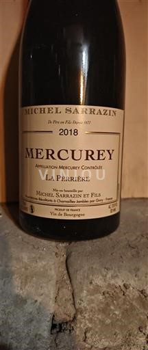Burgundy Mercurey Michel Sarrazin et Fils La Perrière 2018