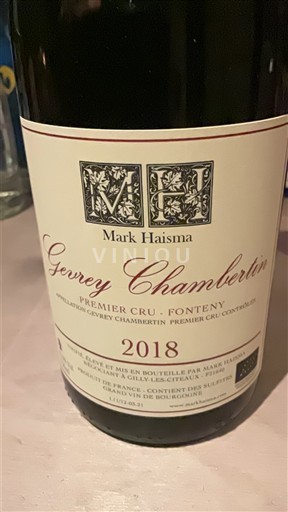 Bourgogne Gevrey-chambertin Premier Cru Mark Haisma Fonteny 2018
