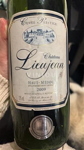 Bordeaux Haut-Médoc Château Lieujean Prestige 2009