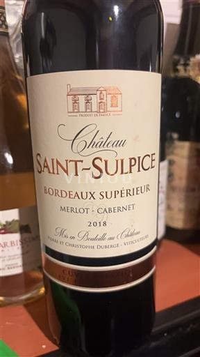 Bordeaux Bordeaux supérieur Château Saint-Sulpice 2018