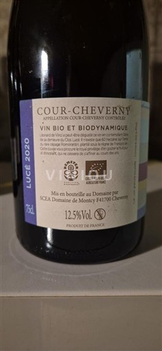 Vallée de la Loire Cour-cheverny Domaine Montcy Luce 2020