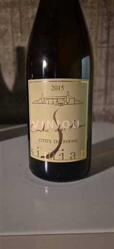 Vale do Ródano Côtes-do-Ródano Domaine Simian Combe des Avaux 2015