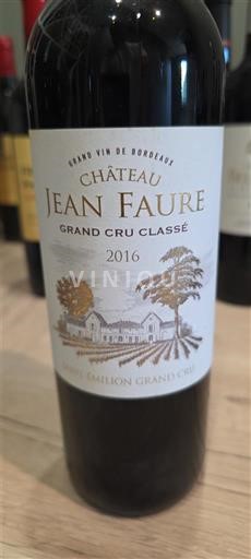 Bordeaux Saint-Émilion Grand Cru Grand Cru Classé Château Jean Faure 2016