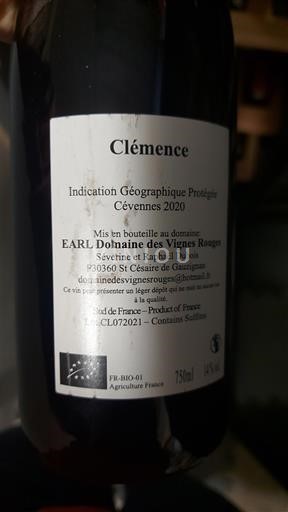 Languedoc und Roussillon Cévennen Domaine S Vignes Rouges Clémence 2020