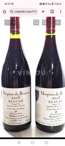 Burgundsko Beaune Premier Cru Hospices de Beaune Clos des Avaux 2003