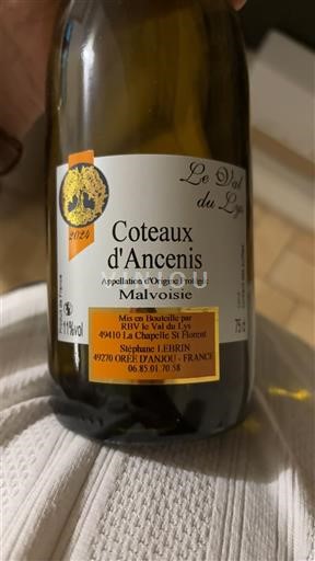 Dolina Loare Coteaux d'Ancenis Le Val du Lys Malvoisie 2024