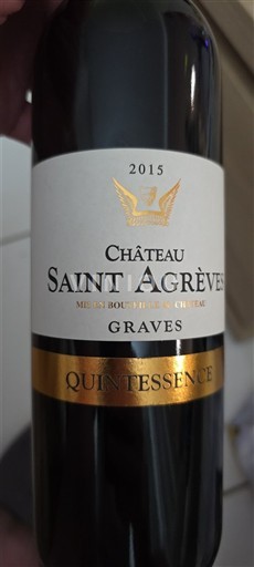 Bordeaux Graves Château Saint Agrèves Quintessence 2015