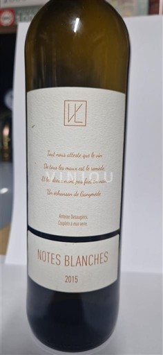 Wallonie Vin de Liège Notes Blanches 2015