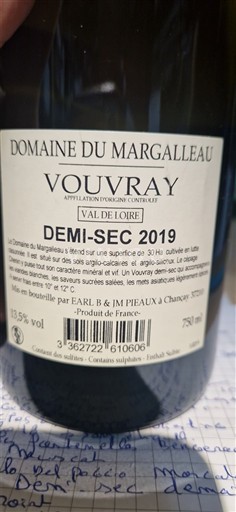 Valle del Loira Vouvray Domaine Margalleau 2019