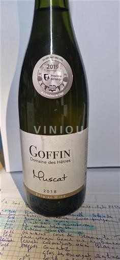 Vallonia Sambre ja Meuse -laakson viinit Domaine S Hêtres MUSCAT 2018