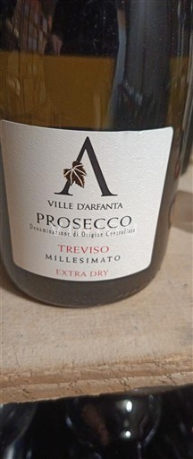 Vêneto Prosecco Ville d'Arfanta Treviso Millesimato Extra Dry 2022