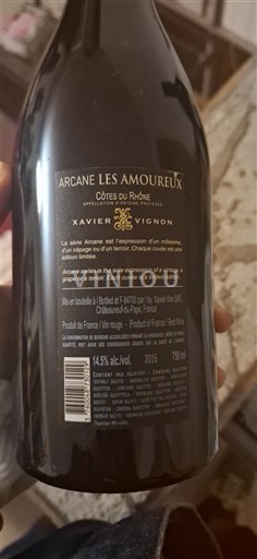 Rhône Valley Côtes-du-Rhône Xavier Vignon Arcane Les Amoureux 2016