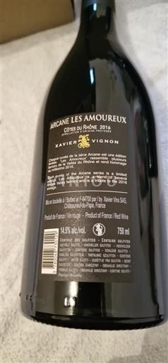 Valle del Rodano Côtes-du-Rhône Xavier Vignon Arcane Les Amoureux 2016