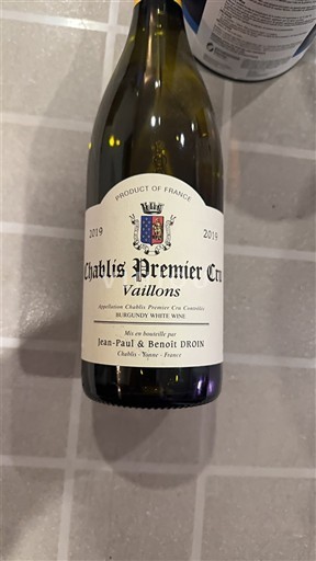 Bourgogne Chablis Premier Cru Jean-Paul & Benoît Droin Vaillons 2019