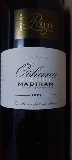 Jihozápad Madiran Domaine Poujo Oihana 2021