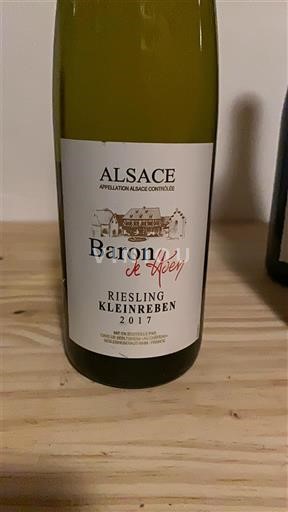 Elsass Riesling Baron de Hoen Kleinreben 2017
