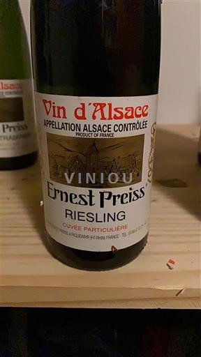 Alsace Riesling Ernest Preiss Particulière 2009