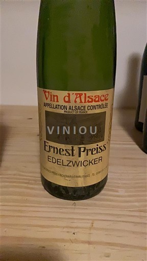 Alsace Edelzwicker Ernest Preiss Edelzwicker Không niên vụ