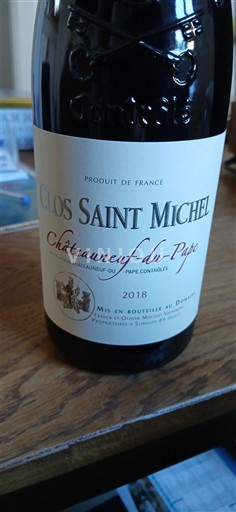 Vallée du Rhône Châteauneuf-du-pape Clos Saint Michel 2018
