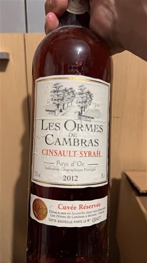 Languedoc-Roussillon Pays d'Oc Les Ormes de Cambras Réservée 2012