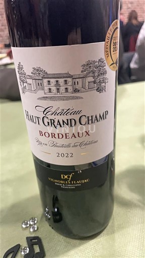 Bordeaux Château Haut Grand Champ 2022