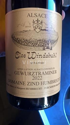Elsass Nicht spezifiziert Domaine Zind Humbrecht Clos Windsbuhl 2022