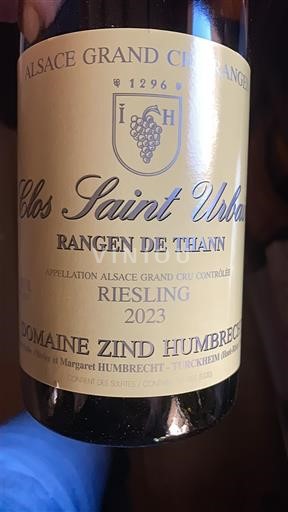 Elsass Nicht spezifiziert Grand Cru Domaine Zind Humbrecht Clos Saint Urbain Rangen de Thann 2023