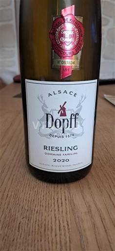 Alsace Riesling Dopff Domaine familial 2020
