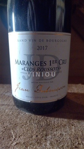 Burgundija Ni doloceno Premier Cru Jean Dubuisson Clos Roussots 2017
