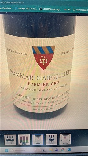 Burgundi Pommard Premier Cru Domaine Jean Monnier & Fils Pommard-Argillières 1986