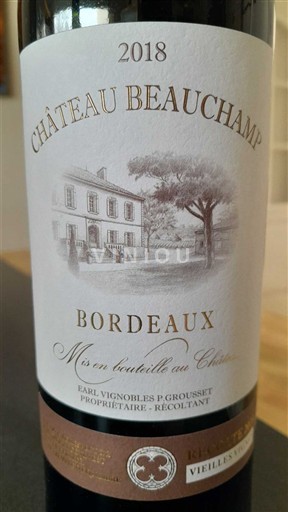 Bordeaux Château Beauchamp 2018