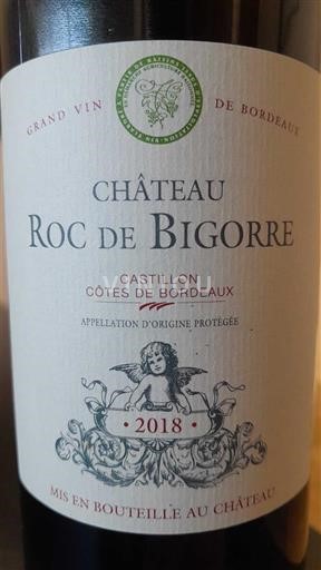 Bordeaux Castillon Côtes de Bordeaux Château Roc de Bigorre 2018