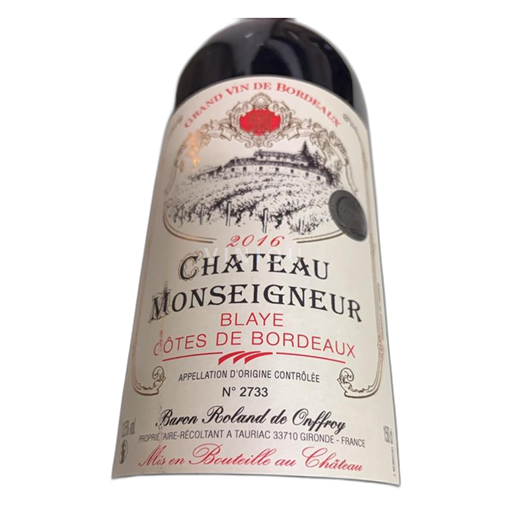 Burdeos Blaye-Côtes de Burdeos Château Monseigneur 2016