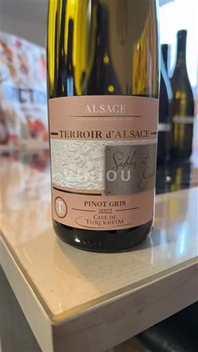 Alsace Cave de Turckheim Pinot Gris Terroir d'Alsace Sables et Cailloux 2022