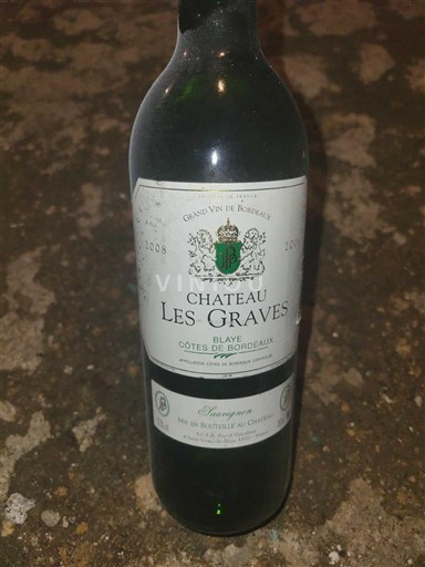 Burdeos Blaye-Côtes de Burdeos Château Les Graves 2008