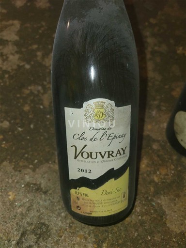 Vallée de la Loire Vouvray Domaine Clos de l'Epinay 2012