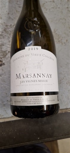 Borgonha Marsannay Domaine Vieux Collège Les Vignes Marie 2019