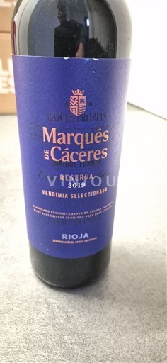 La Rioja Rioja Marqués de Cáceres Reserva Vendimia Seleccionada 2019
