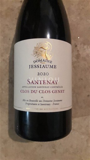 Bourgogne Santenay Domaine Jessiaume Clos du Clos Genet 2020