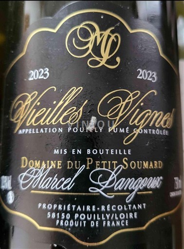 Weine Blanc sec Vieilles Vignes Domaine Petit Soumard 2023 Frankreich Loiretal Pouilly Fumé AOC