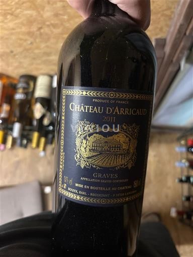 Bordeaux Graves Château Arricaud Réserve du Comte 2011