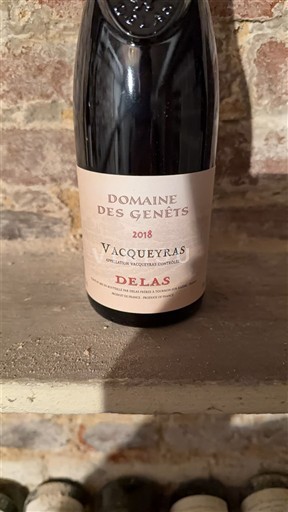 Rhône-dalen Vacqueyras Domaine Delas Domaine des Genêts 2018