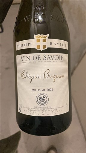 Savoyen und Bugey Chignin-Bergeron Philippe Ravier 2024