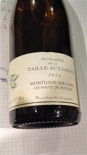 Vallée de la Loire Montlouis-sur-loire Domaine La Taille aux Loups Les Hauts de Husseau 2021