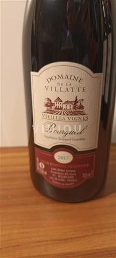 Valle del Loira Bourgueil Domaine La Villatte Vieilles Vignes 2017