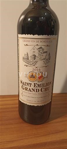 Bordeaux Saint-Émilion Grand Cru  2016