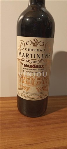Bordeaux Margaux Château MartinenS Cru bourgeois 2005