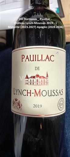 Bordéus Pauillac Château Lynch-Moussas Pauillac de Lynch-Moussas 2019