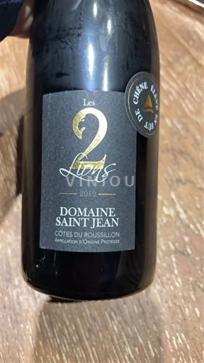 Roussillon Côtes-du-Roussillon Domaine Saint Jean Les 2 Lions 2019