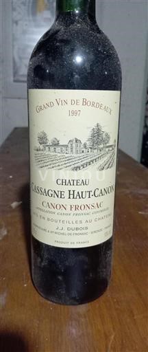 Bordeaux Canon-Fronsac Château Cassagne Haut-Canon 1997